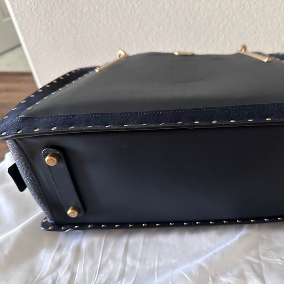 COACH Dreamer 36 Leather Satchel (Navy) - Picture 7 of 11
